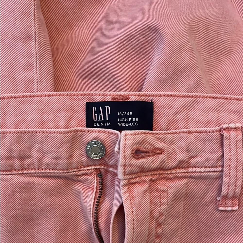 GAP Coral High Rise Wide-Leg Jeans